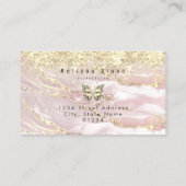 蝶の金ゴールドの輝フェイクき 名刺 (裏面)