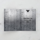 蝶の銀と黒ゴシックの母の日 カード (内部)