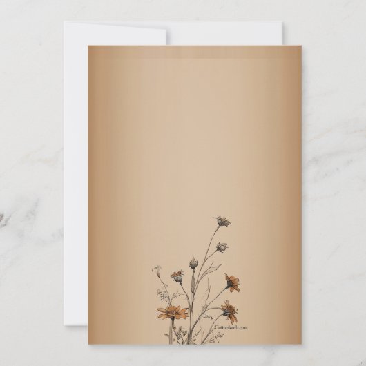 蝶の銅の妖精 招待状 (裏面)