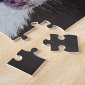 蝶の鐘瓶を持つ白猫 ジグソーパズル (側面)