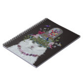 蝶の鐘瓶を持つ白猫 ノートブック (左側)