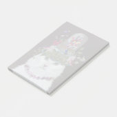 蝶の鐘瓶を持つ白猫 ポストイット (アングル)