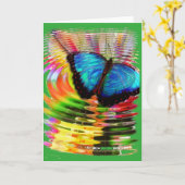 蝶の青いカードは盗まれない カード (黄色い花)