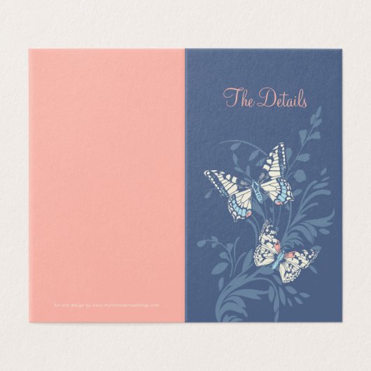 蝶の青いサンゴの結婚詳細スケジュールの地図 (外部フラット)