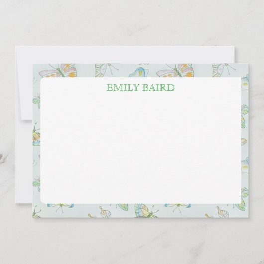 蝶の静止 ノートカード (正面)