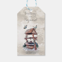 蝶の願い井戸メッセージカード ギフトタグ