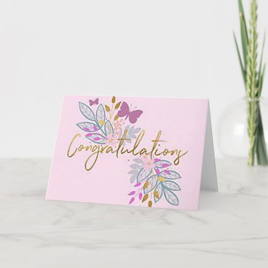 「蝶の願い」結婚のノートカード ノートカード (正面)