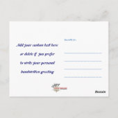 蝶の風のダンス感謝ハガキ ポストカード (裏面)