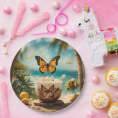 『蝶の風 – 夏の軽さを受け入れる』 ペーパープレート (パーティー)