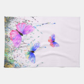 蝶の飛んでいるキッチンタオル キッチンタオル (横)