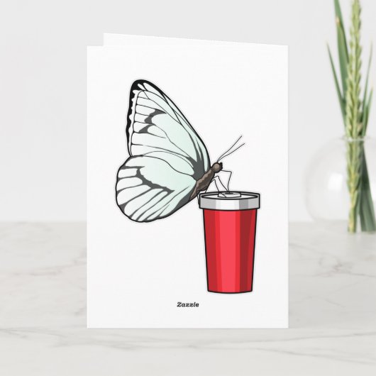 蝶の飲み物マグ カード (裏面)