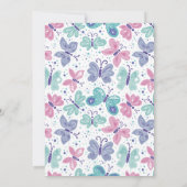 蝶の駆け落ちウェディングパーティ招待状 招待状 (裏面)