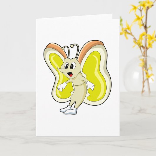 蝶の黄色 カード (黄色い花)