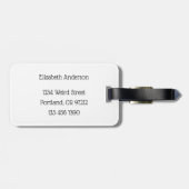 蝶の黒と白の部族刺青 ラゲッジタグ (裏面横)