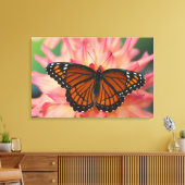 蝶の(昆虫)オオカバマダラ、モナーク キャンバスプリント (インサイチュ (リビング))