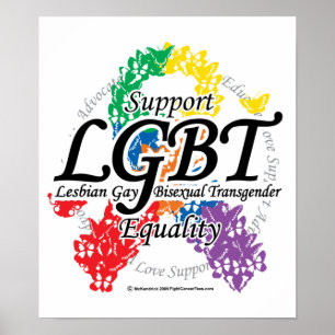 蝶のLGBTのリボン ポスター