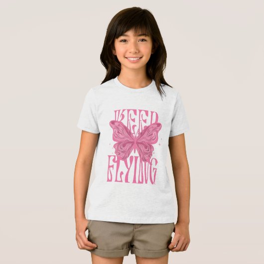 蝶のTシャツデザイン トライブレンドＴシャツ (正面全面)