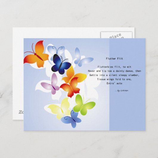 蝶はがき ポストカード (正面/裏面)