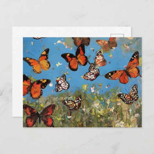 蝶はがき ポストカード (正面/裏面)