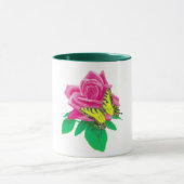 蝶はの2上がりました マグカップ (中央)