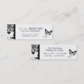 蝶ははっきりしたで細い名刺に接吻します スキニー名刺 (正面/裏面)