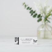 蝶ははっきりしたで細い名刺に接吻します スキニー名刺 (スタンド正面)