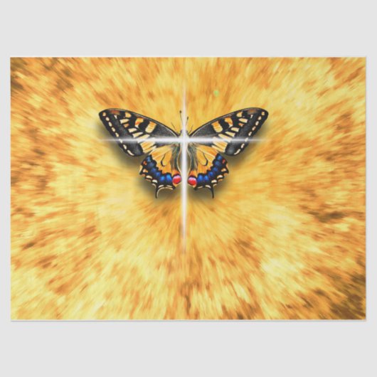 蝶はイエス・キリストの復活を象徴する 薄葉紙 (正面)