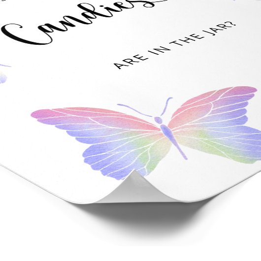 蝶はキャンディーの数を推測する ポスター (角)