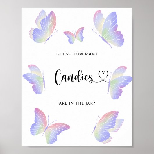 蝶はキャンディーの数を推測する ポスター (正面)