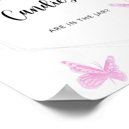 蝶はキャンディーの数を推測する ポスター (角)