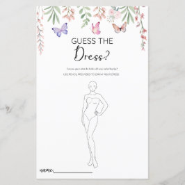 蝶はドレスを推測ブライダルシャワーゲーム