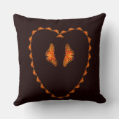 蝶はハートの形を愛する クッション (裏面)