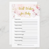 蝶はベビーの赤ちゃんシャワーゲームを願う (正面/裏面)