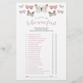 蝶は彼は彼女はピンクのシャワーのゲームを言った (正面)