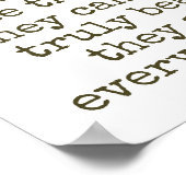 蝶は彼らの翼を見ることができない – 美しい引用文 ポスター (角)