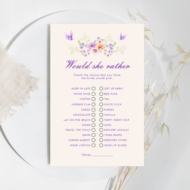 蝶は彼女はむしろブライダルシャワーゲーム (クリエイターアップロード済み)