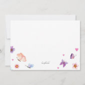 蝶は無料の誕生日パーティー 招待状 (裏面)