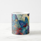 蝶は猫を花に咲かせる。アーサイケデリックト コーヒーマグカップ (中央)