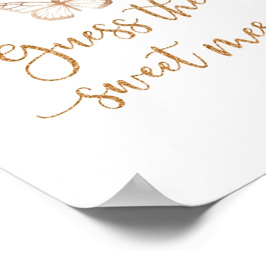 蝶は甘い混乱の赤ちゃんシャワーゲームを推測 ポスター (角)