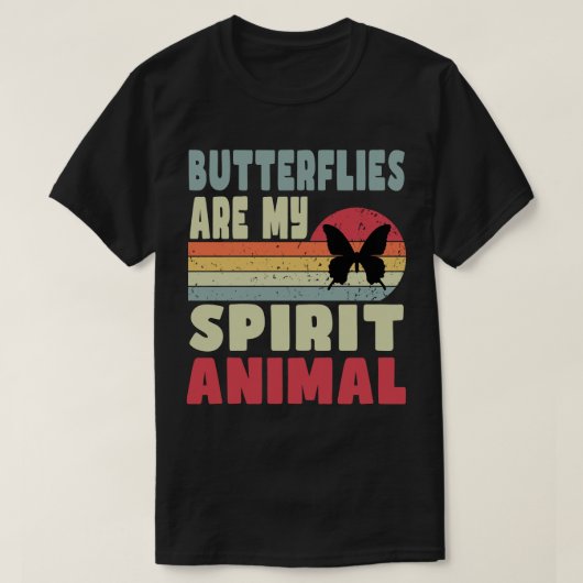 蝶は私の霊性の動物Tシャツ Tシャツ (デザイン正面)