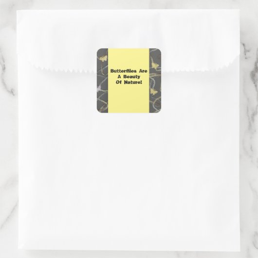 蝶は美しい スクエアシール (バッグ)