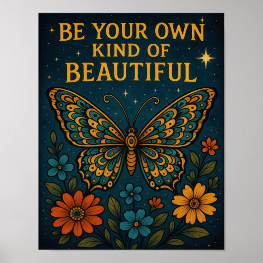 蝶は自分の種類を美しくやる気を起こさせるする ポスター (正面)