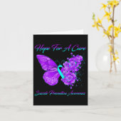 蝶は自殺予防を意識した治療を望む カード (黄色い花)