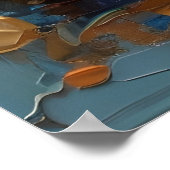 蝶は自然の間を鮮やか飛び絵画回る ポスター (角)