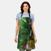 蝶は自由に飛べる エプロン (着用した状態)