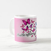 蝶は自由…です コーヒーマグカップ (正面左)