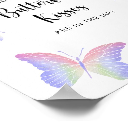 蝶は蝶のキスの数を推測 ポスター (角)