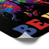 蝶は親切な自閉症意識の月ギフトマン ポスター (角)