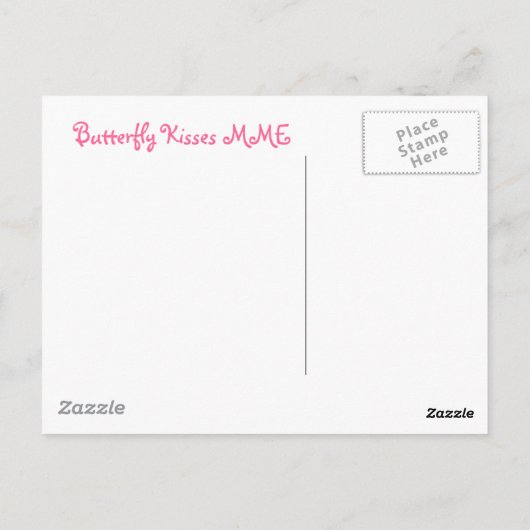 蝶は郵便はがきに接吻します ポストカード (裏面)