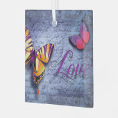 蝶は青を愛する ガラスオーナメント (正面左)